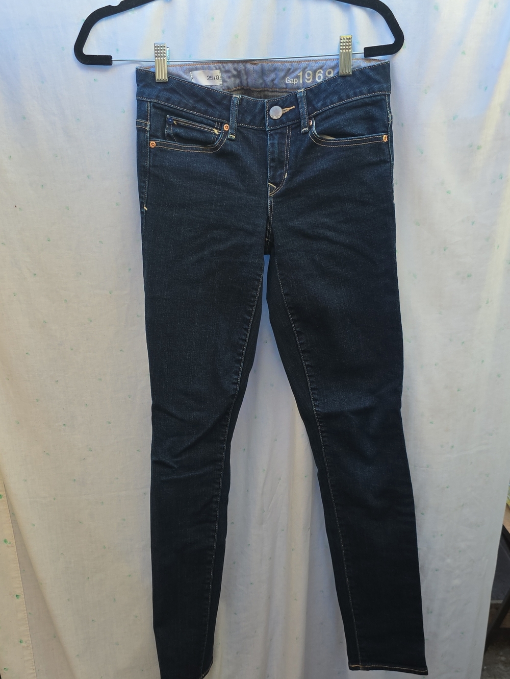 Gap 1969 dark indigo slim skinny jeans 25 0